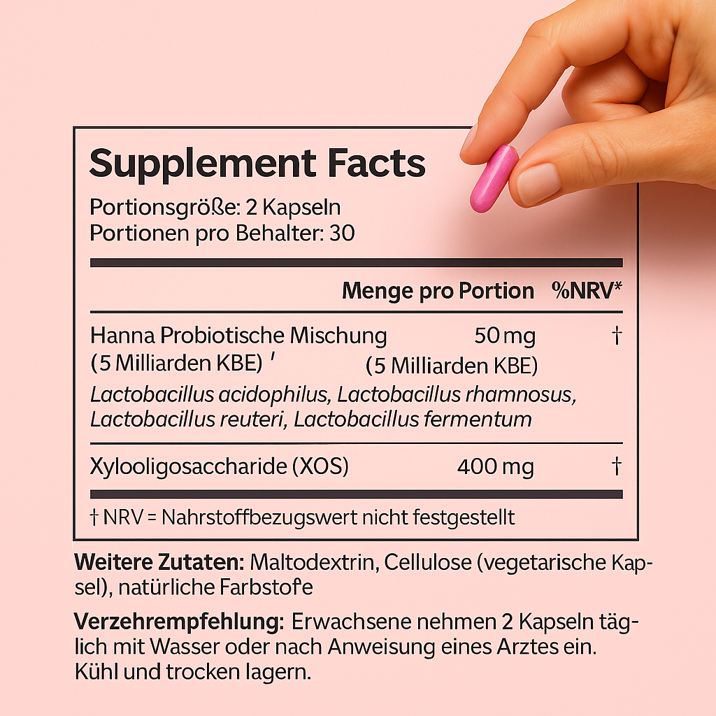 Hanna V-Balance Kapseln - Für deine Intimflora & dein Wohlbefinden